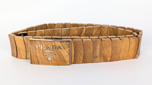 Cintura prada maglie legno - prada, in