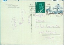 85349 - MAROCCO - Storia Postale - FRANCOBOLLI SPAGNOLI su Cartolina per ITALIA 1982