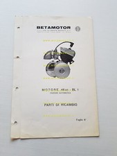 BETA Motore 48 BL-1 frizione automatica anni 60 catalogo ricambi originale
