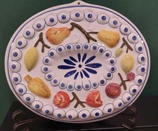 Grande Stampo Ovale Bassano Ceramiche ABC Frutta Italia Appeso a Parete 11x13