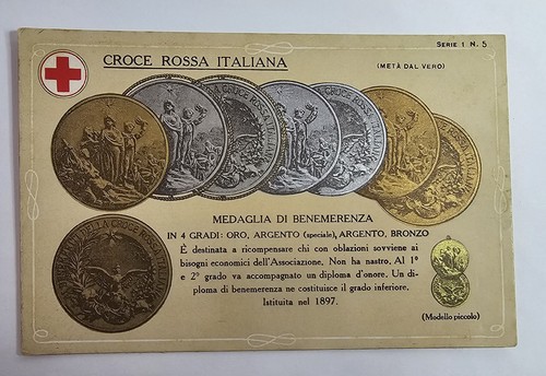 Croce rossa italiana medaglia - rossa,