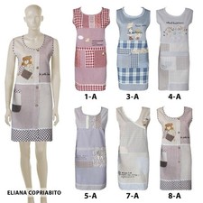 Grembiule o copri abito maestra d'asilo con tasche e applicazioni mod.ELIANA NEW