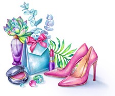 Waterslide Furniture Wall Wood Decal DIY Art Vintage Image Transfer Girl Setting