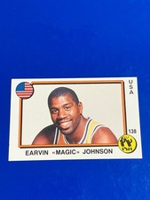 EARVIN MAGIC JOHNSON STICKER 1987 PANINI #138 LAKERS NEW OTTIMA