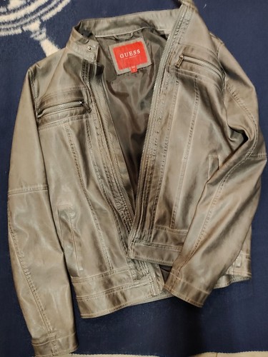 Giubbotto pelle uomo guess - pelle,