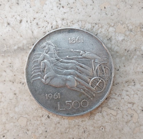 Moneta 500 lire 1861 1961 - 500,