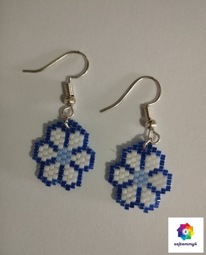Orecchini fiore fatti a - fiore,