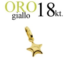ciondolo regalo STELLA oro 18kt. 750/1000 STAR yellow GOLD 18kt.