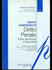 NUOVO COMPENDIO DI DIRITTO PENALE SCIENZE SOCIALI  AA.VV. EDIZIONI SIMONE 1998