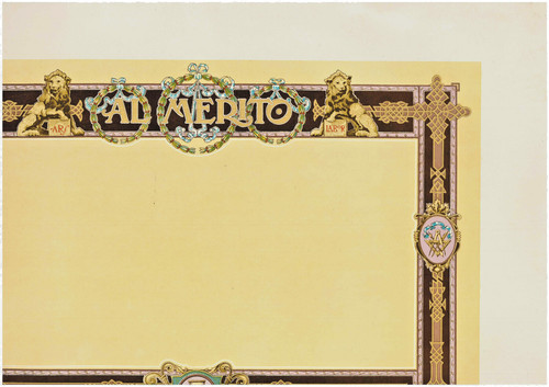 Diploma decorato cartoncino - decorato, in