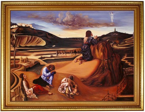 Quadro olio cristo sul monte - cristo,