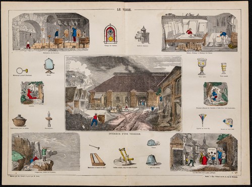 1880 vetro litografia - 1880,