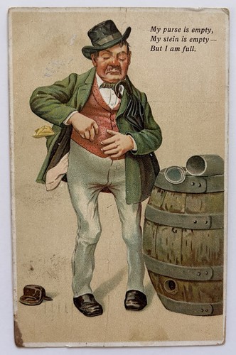 Cartolina fumetto 1908 - , uomo