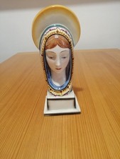Madonna In Ceramica Policroma Manifattura Italiana Anni 60.