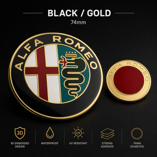 Logo alfa romeo 74mm stemma - alfa,