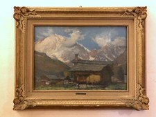 Dipinto di Mario Moretti Foggia - Il Monte Rosa da Macugnaga