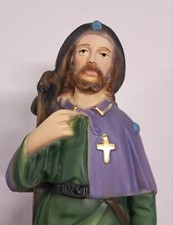 STATUA DI SAN ROCCO CM 28 MARMO RESINA PIENA PRODUZIONE ITALIANA