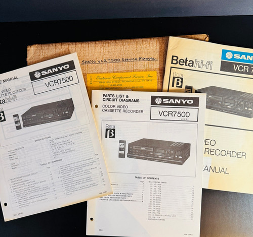 Sanyo hifi vcr7500 - sanyo,