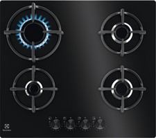 Electrolux EGG64272K Piano Cottura Gas 4 Fornelli 60cm da Incasso Nero Vetro