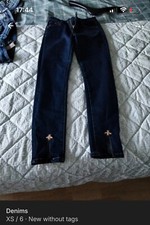 denim donna con motivo ape