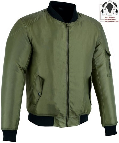 Giacca bomber moto uomo verde - giacca,