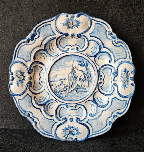 Piatto ceramica maiolica blue - ceramica,