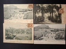03 PALERMO lotto 4 cartoline orto botanico cala monte pellegrino