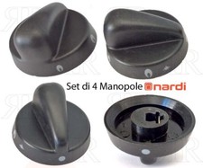 Nardi Manopole Nere con Simboli Max e Minimo per Piani Cottura Foro Diam. 6 mm.