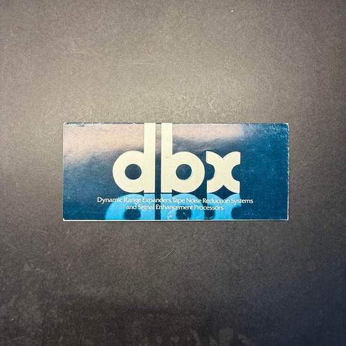 Vintage dbx 118 - ii, 122