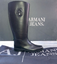 ARMANI JEANS stivale da pioggia nero Donna Woman Size Eu 36 AJ01 (insole 25,5cm)