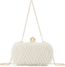 Donna Pearl Clutch Pochette Da Elegante Clutch Con Tracolla per Matrimoni Cockta