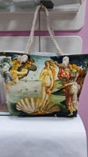 Borsa La nascita di Venere di Sandro Botticelli tela con manici in corda nuova