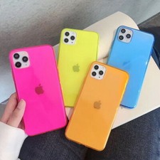 Custodia trasparente morbida luminosa per iPhone 14 13 12 11 Pro Max XR XS 8 Plus Glow Cover