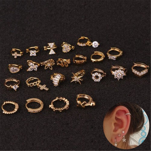 Love zircone orecchio - zircone, piccolo