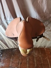 Mezza Sella Sportiva Equitazione D'epoca In Cuoio 