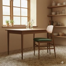 Sedia Vintage Legno Tessuto