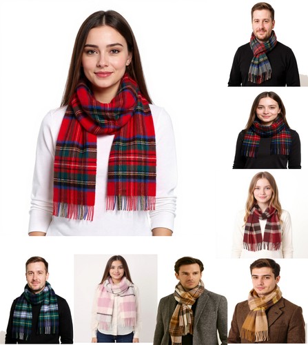 Sciarpa tartan 100 lana - tartan, 100%