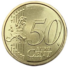 50 CENTESIMI VATICANO - PAPA GIOVANNI PAOLO II - COLORATO SMALTATO - MOLTO RARO