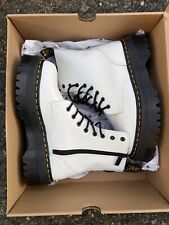 Dottor Martens Platform stivali Jadon in pelle bianca Num: 41 Dr Martens bianche