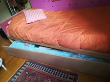 Letto singolo Dearkids con secondo letto estraibile - 2 materassi compresi
