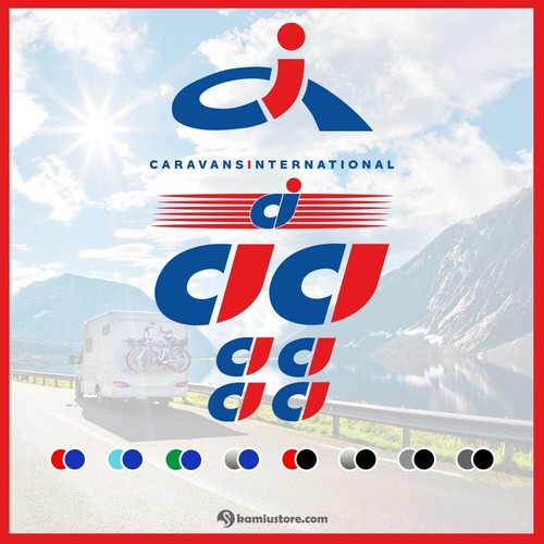 Adesivo set loghi caravan - set,