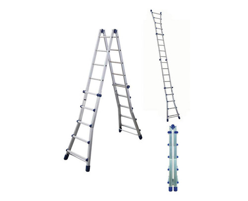 Scala alluminio multiuso - scala, 148cm