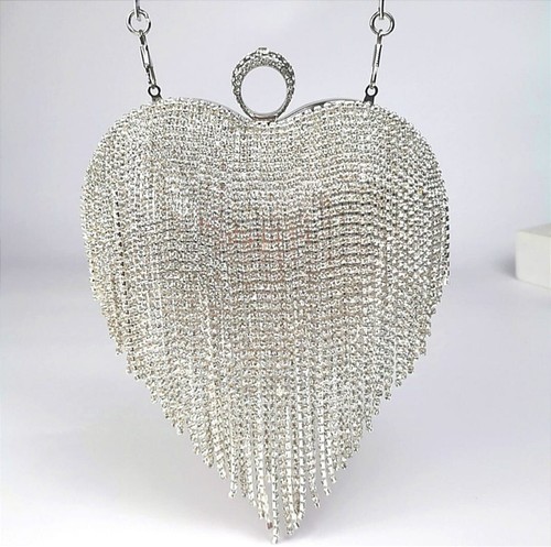 Borsa cuore con nappe - con,