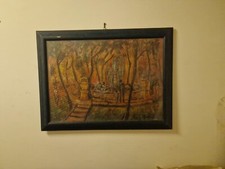 Vecchio dipinto olio di Luigi Ciancia 1926-1992. (Cornice Vetro)