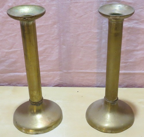 Coppia vecchi candelieri - coppia,