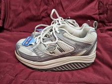 NUOVE scarpe Sketchers Shape-Ups sneakers donna taglia 5 bianco grigio