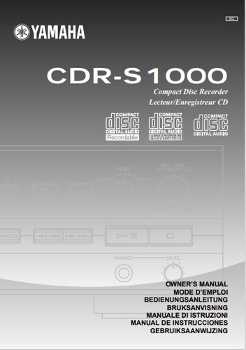 Yamaha cdr s1000 lettore cd - cdr-s1000,