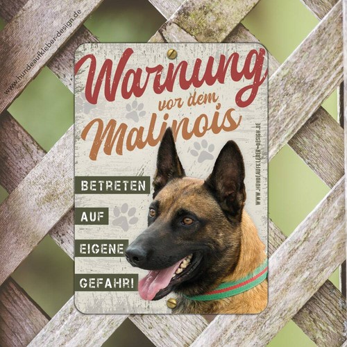 Cartello malinois 15x21cm - malinois,