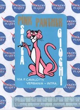 ADESIVO STICKER VINTAGE AUFKLEBER AUTOCOLLANT PANTERA ROSA SALA GIOCHI VERBANIA