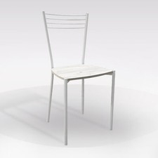 SEDIA MOD. LUNA METALLO BIANCO
